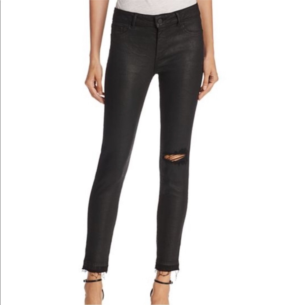 DL1961 Margaux Instasculpt Ankle Skinny Jeans Habasu black size 26